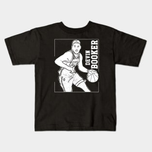 Devin Booker || white retro Kids T-Shirt